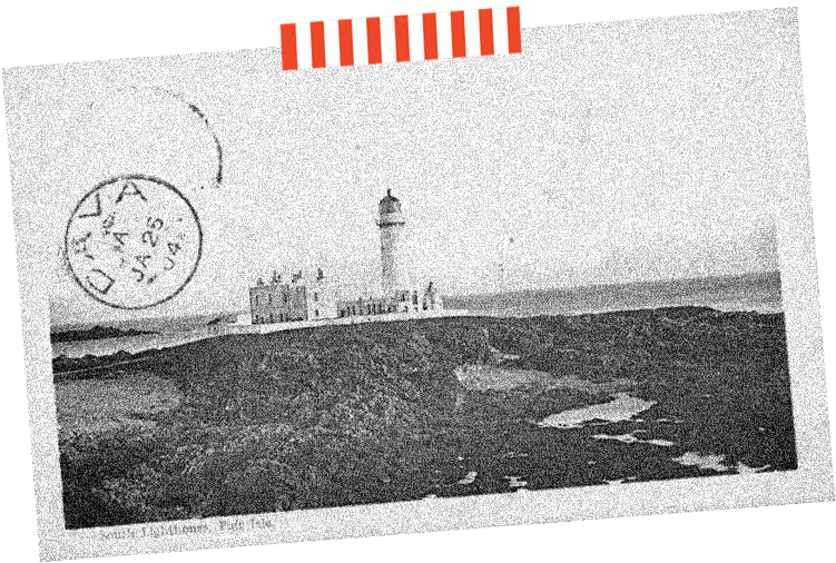 Postcard of a lighthouse